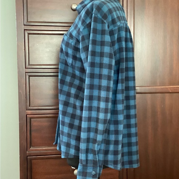 LL Bean Blue Plaid Flannel Button Up Women's Shirt - Picture 3 of 9